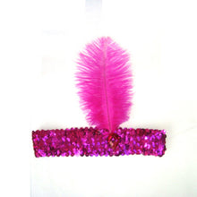 Feather Headband 1920's Flapper Sequin Headpiece Costume Head Band Party Favor Headwear J4U66