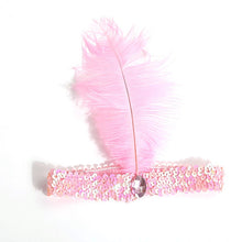 Feather Headband 1920's Flapper Sequin Headpiece Costume Head Band Party Favor Headwear J4U66