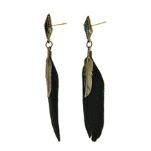 Feather Leaves Charm Drop Earring Rhombus Long Ear drop Dangle Earrings Earrings for Women Gilrs J4U66