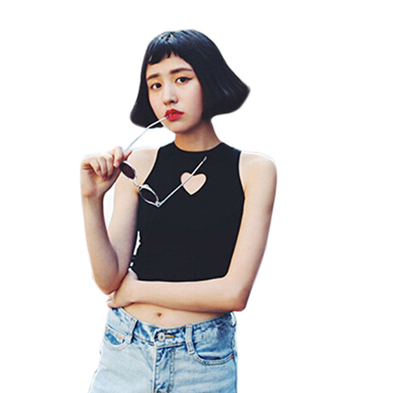 Skinny Tight Bustier Crop Top T-Shirt Sexy Cropped Short Vest Tank Tops for Girl Women J4U66
