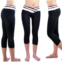 Fitness Fashion Pants Women Solid Stretch Cropped Leggings S-XL  J4U66