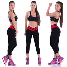 Fitness Fashion Pants Women Solid Stretch Cropped Leggings S-XL  J4U66