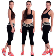 Fitness Fashion Pants Women Solid Stretch Cropped Leggings S-XL  J4U66