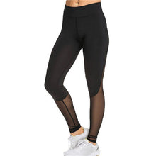 Fitness Leggings Women High Waist Patchwork Mesh Leggings Skinny Push Up Calzas Deportivas Mujer Fitness Legins J4U66