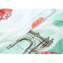 floral print women dress fresh elegant sleeveless o neck slim office dress pleated waist with belt green J4U66