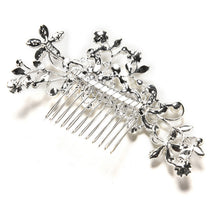 Floral Wedding Tiara Sparkling silver plated Crystal simulated pearl Bridal Hair Combs Hairpin Jewelry Hair Accessories J4U66