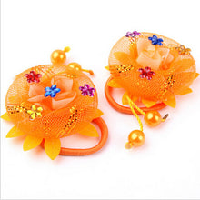 Flowers Hair Holder Gum Rope Baby Girls Kids Cute Hair Tie Accessories Elastic Scrunchie Styling Head Wear J4U66