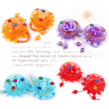 Flowers Hair Holder Gum Rope Baby Girls Kids Cute Hair Tie Accessories Elastic Scrunchie Styling Head Wear J4U66