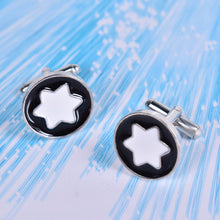 For Men Wedding Party Gift Shirt Cuff Link Jewellery Vintage Men six-pointed star Round Cufflinks J4U66