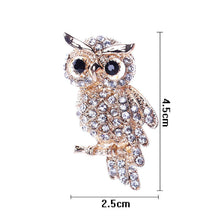 For Weddings S  Brooches Gold Plated Owl Style Shiny Crystal Inlay Lady Jewelry Rhinestone Brooches J4U66