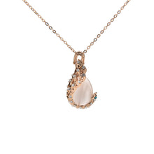 For Women  18k Yellow Gold Filled pink opal Peacock Necklace Earring Wedding Fine Jewelry J4U66