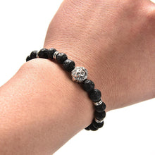 For Women And Men Jewelry S Gold/Silver Natural Stone Bracelets Bangles Pulseras Lion Head Beads Bracelets J4U66