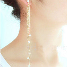 For Women Crystal Statement Earrings Charm Dangle Earrings Jewelry 5 Chain Gold Silver Long Tassel Earrings J4U66