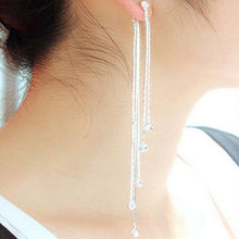 For Women Crystal Statement Earrings Charm Dangle Earrings Jewelry 5 Chain Gold Silver Long Tassel Earrings J4U66