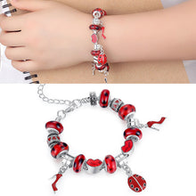 For Women Jewelry Pulsera Mujer Femme Charm Bracelets Cute Ladybird Beads Chain Bracelet J4U66