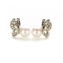 For Women Gifts butterfly pearl earrings, han edition earrings jewelry for the bride's Pearl Stud Earrings J4U66
