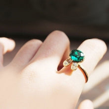 For Women Gifts For Lady Adjustable Women Rings Cute Lovely Green Alloy Rhinestone Rabbit Ear Rings J4U66