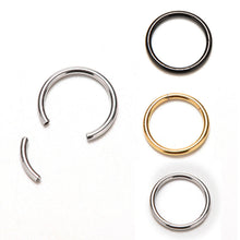 For Women Girl 10 mm Piercing Segment Rings Labret Lip Nose Piercing Jewelry 3 Colors Hoop Ear Tongue Rings J4U66