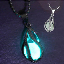 For Women Glowing Necklace Pendant Water Drop Glowing Stone Jewelry Charm Glow In The Dark Pendants Gift Necklace J4U66