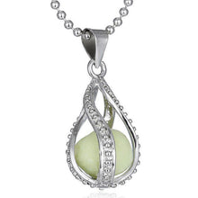 For Women Glowing Necklace Pendant Water Drop Glowing Stone Jewelry Charm Glow In The Dark Pendants Gift Necklace J4U66