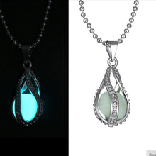 For Women Glowing Necklace Pendant Water Drop Glowing Stone Jewelry Charm Glow In The Dark Pendants Gift Necklace J4U66
