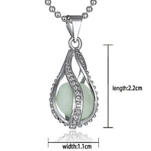 For Women Glowing Necklace Pendant Water Drop Glowing Stone Jewelry Charm Glow In The Dark Pendants Gift Necklace J4U66