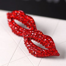 For Women Jewelry Women Classic Luxurious Elegant Stud Earrings Sexy Red Lip Rhinestone Earrings J4U66