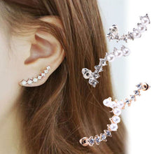 For Women Ladies Womens Sweet Gold Silver Pearl Crystal 6 Beads Cuff Ear Clips Earring Earrings J4U66
