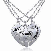 For Women Party Jewelry Gift 3pc Vintage Best Friend Friendship BFF Broken Heart Yin Yang Pendant Necklace J4U66