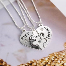 For Women Party Jewelry Gift 3pc Vintage Best Friend Friendship BFF Broken Heart Yin Yang Pendant Necklace J4U66