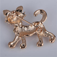 For Women Valentine's Day Present S Animal Tiger Shape Vintage Brooches Jewelry Shining Gold Plated Rhinestone Brooches J4U66