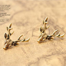 For Women Vintage Earrings Elegant Retro Bronze Deer Earrings Ear Stud Antlers Earring J4U66