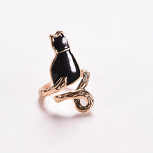 For Women Vogue Nail Rings Chic Knuckle Rings Jewelry 4pc Crystal Black Cat Pearl Rings Set J4U66