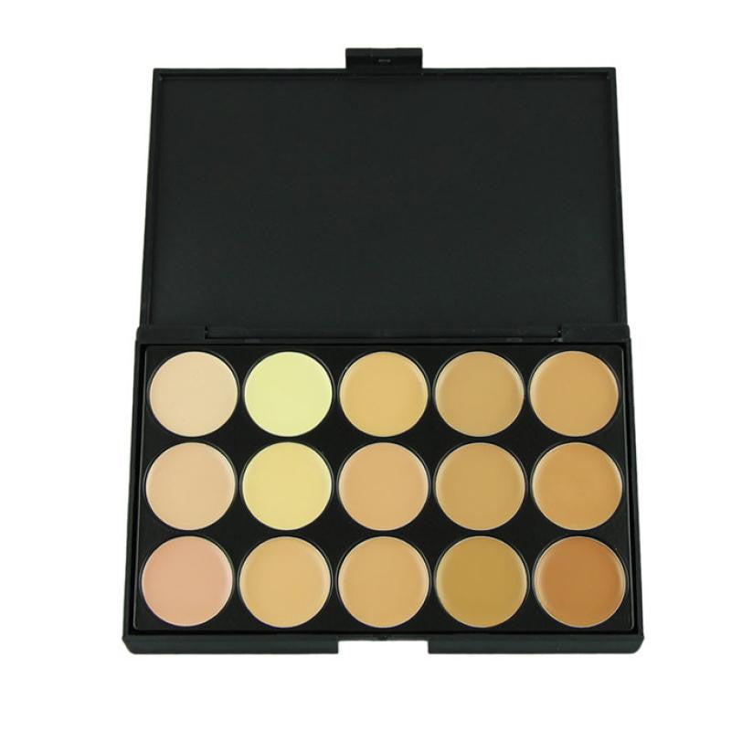 Foundation Cream Highlighter For FaceProfessional 15 Concealer Camouflage Foundation Makeup Palette  J4U66
