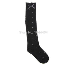 free little girls bowknot polka dot cotton knee highs kids in tube socks media corta J4U66