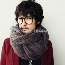 Free&New Fashion Warm Men Pure Wool Knitted Neck Long Wraps Shawl Scarf J4U66