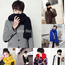 free unisex women men wool woolen scarves warm long thick scarf stole wrap J4U66