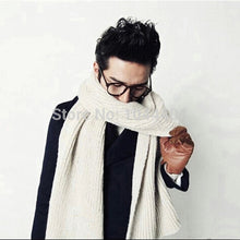 Free&Unisex Men Wool Woolen Scarves Warm Long Thick Scarf Stole Wrap J4U66