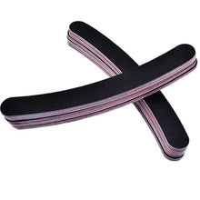 10pc Professional Nail Files Buffer Buffing Slim Crescent Grit Sandpaper 100/180 Nail Tools J4U66