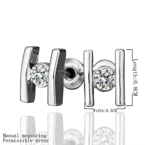 18k gp gold plated jewelry earring fine nickel free tin alloy rhinestone czech stud earrings smtpe37 J4U66