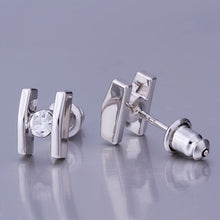 18k gp gold plated jewelry earring fine nickel free tin alloy rhinestone czech stud earrings smtpe37 J4U66