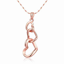 lovely austrian crystal collar necklace three heart is hollow bisuteriasale J4U66