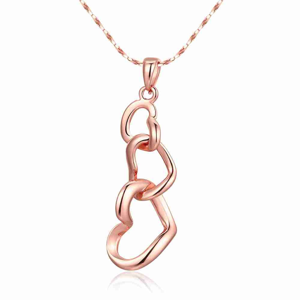 lovely austrian crystal collar necklace three heart is hollow bisuteriasale J4U66