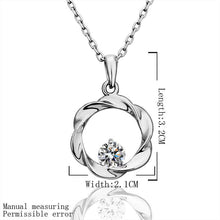 lovely austrian crystal women necklace casual circle bisuteria wedding decoration J4U66