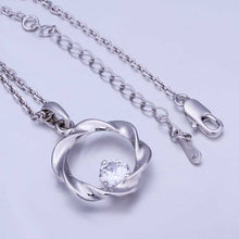 lovely austrian crystal women necklace casual circle bisuteria wedding decoration J4U66