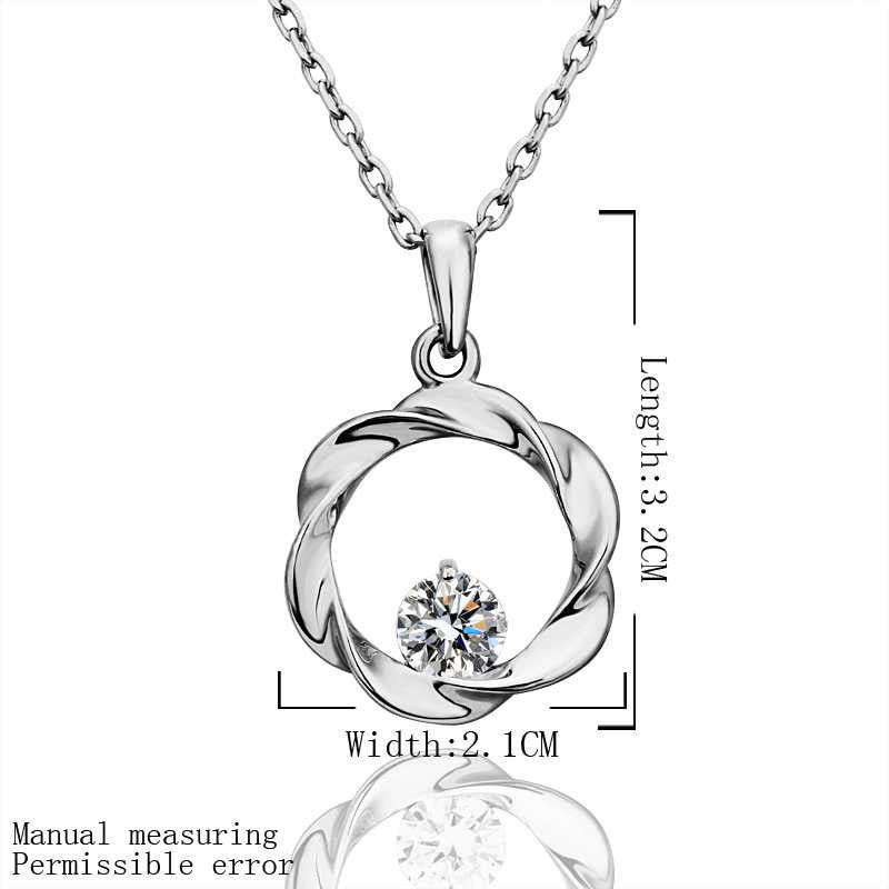 lovely austrian crystal women necklace casual circle bisuteria wedding decoration J4U66
