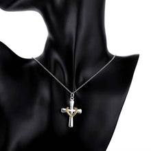 lovely silver plated pendant heart cross tattoo choker bijoux women J4U66