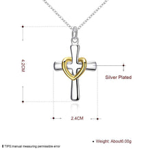 lovely silver plated pendant heart cross tattoo choker bijoux women J4U66