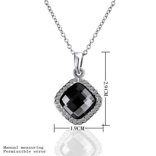 18k gold plating pendants black rock colares J4U66