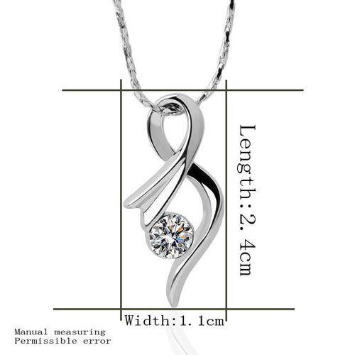 18k gold plating women necklace casual pendant colar feminino love J4U66